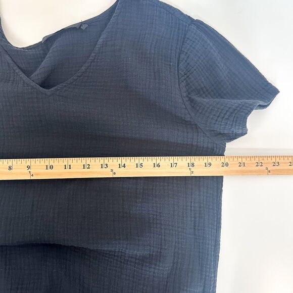 Jenni Kayne Cypress Caftan Midi Dress Black Size Small 100% Cotton Gauzy - Picture 9 of 10